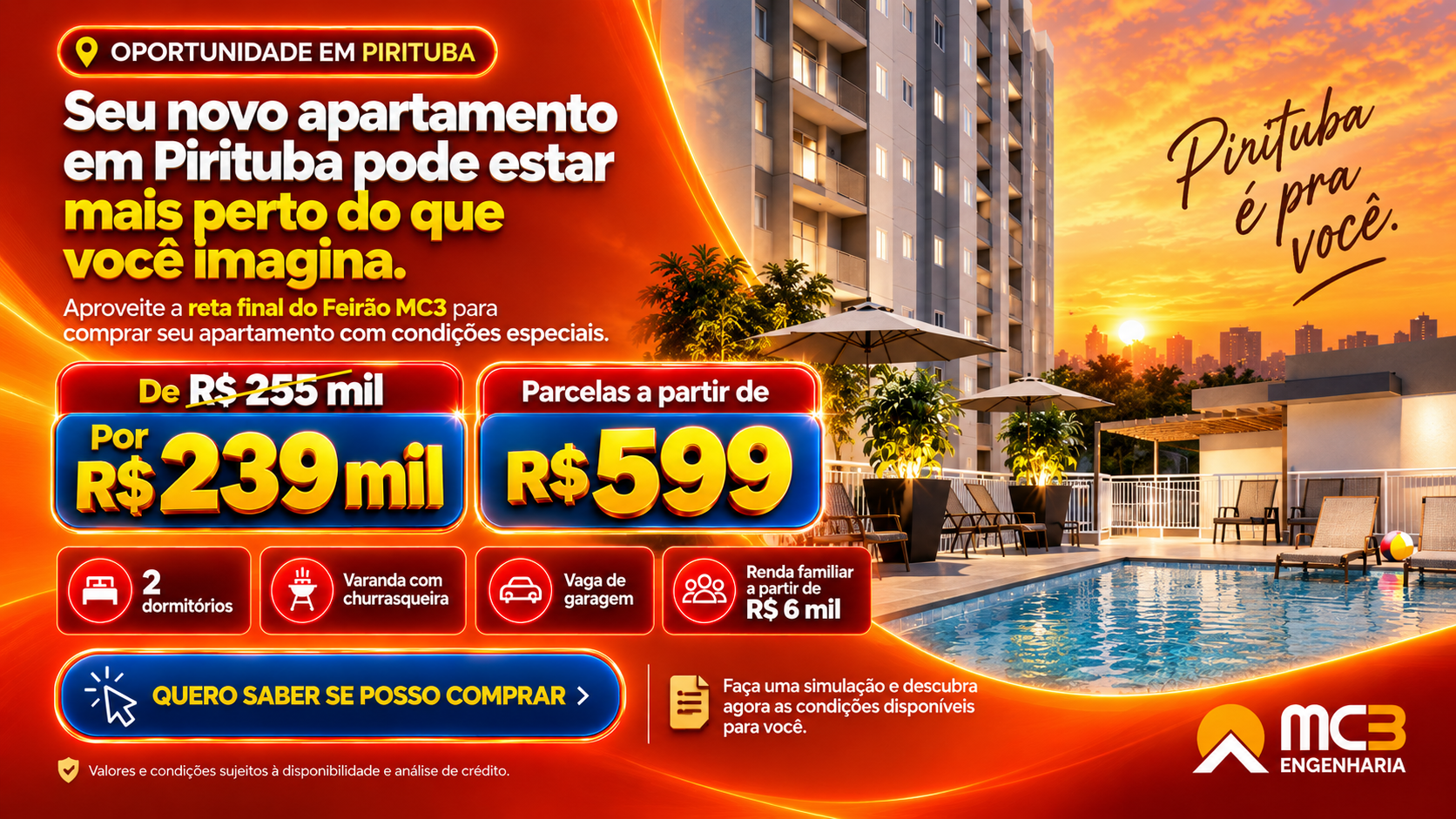 Seu novo apartamento em Pirituba pode estar mais perto do que você imagina.